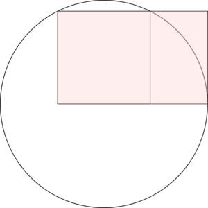 円を元にして黄金比を作る
